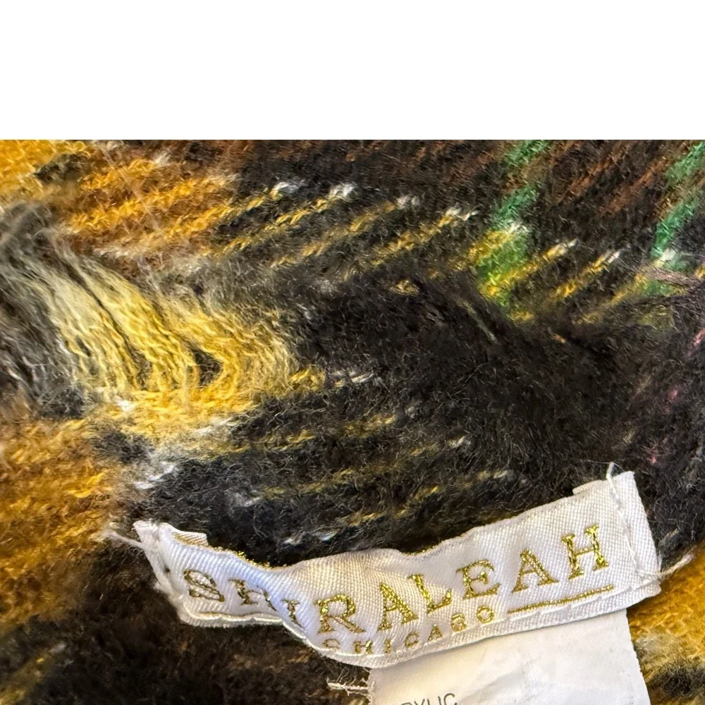 Shiraleah Scarf Unisex OS Multicolor Excellent Plaid Leopard Print Wrap Shawl